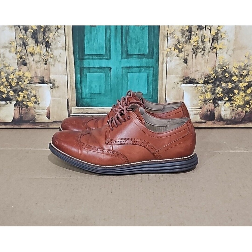 Cole Haan Original Grand Brown Leather Casual Wingtip Oxford Dress Shoes 8W